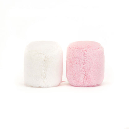 Jellycat Peluche Amuseable Marshmallows bianco e rosa - Apple Pie