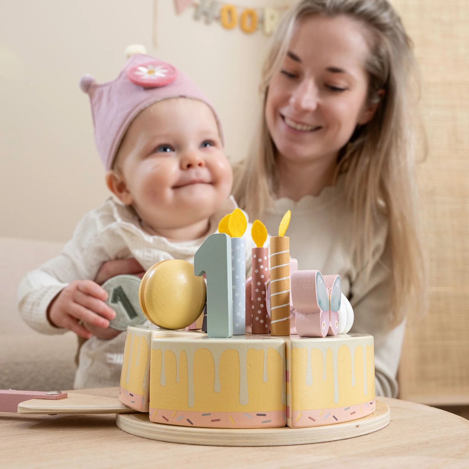 Little Dutch Corona Compleanno con Numeri - Rosa - Apple Pie