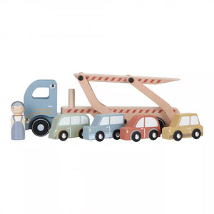 Little Dutch Camion Bisarca trasporto Macchinine - Gioco in legno - Apple Pie