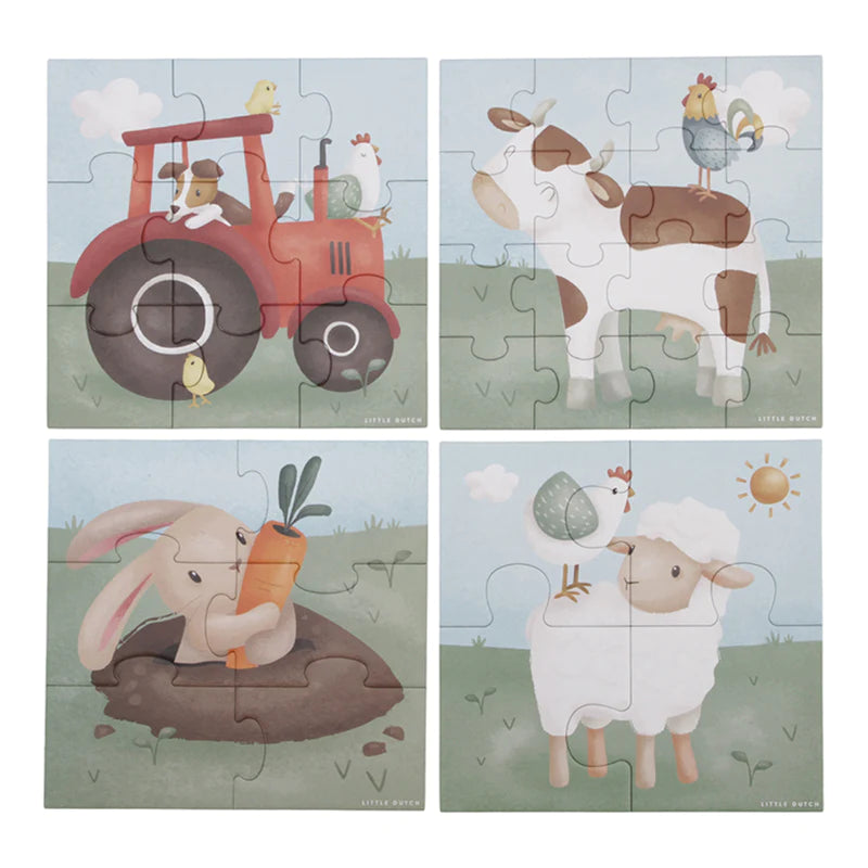 Puzzle 4 in 1 - Little Farm - Apple Pie