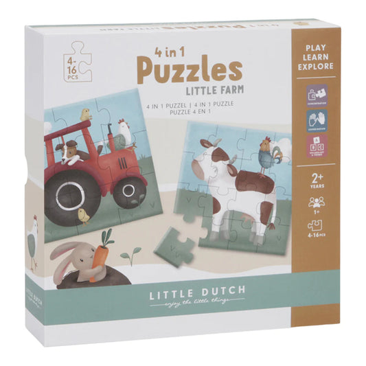 Puzzle 4 in 1 - Little Farm - Apple Pie