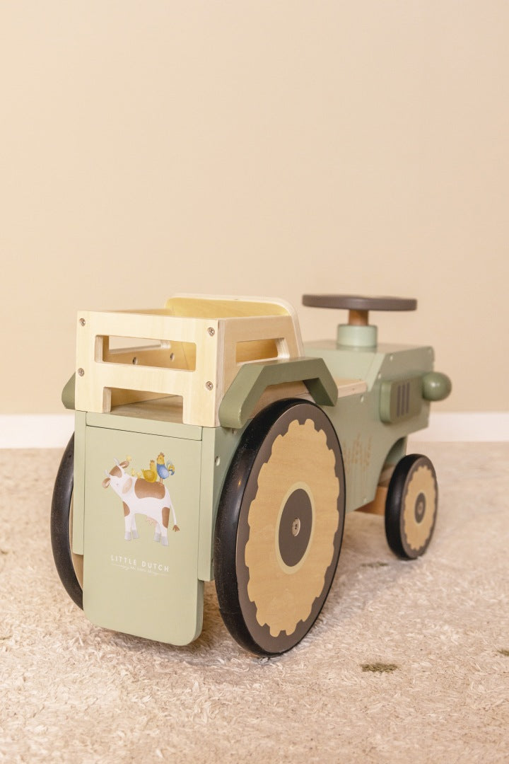 Little Dutch Trattore cavalcabile Little Farm - Walking Tractor - Apple Pie