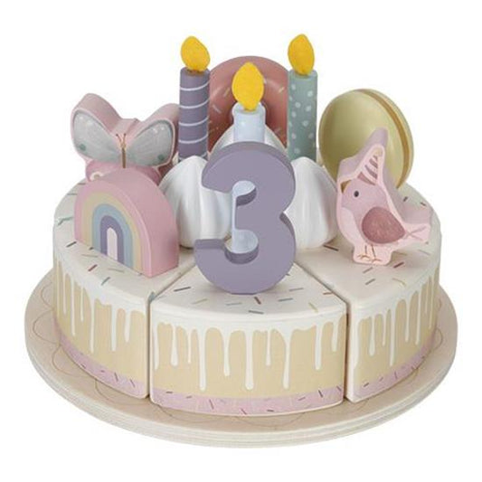 Little Dutch Torta di Compleanno in Legno Little Dutch 26 pezzi - Rosa - Apple Pie