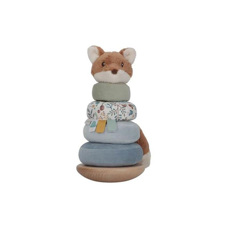 Little Dutch Anelli Impilabili in Legno – Forest Friends - Apple Pie