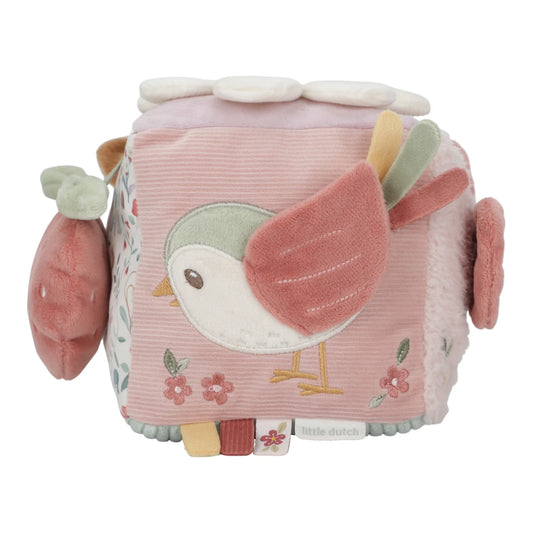 Cubo attività morbido Little Dutch Fairy Garden rosa con specchietto