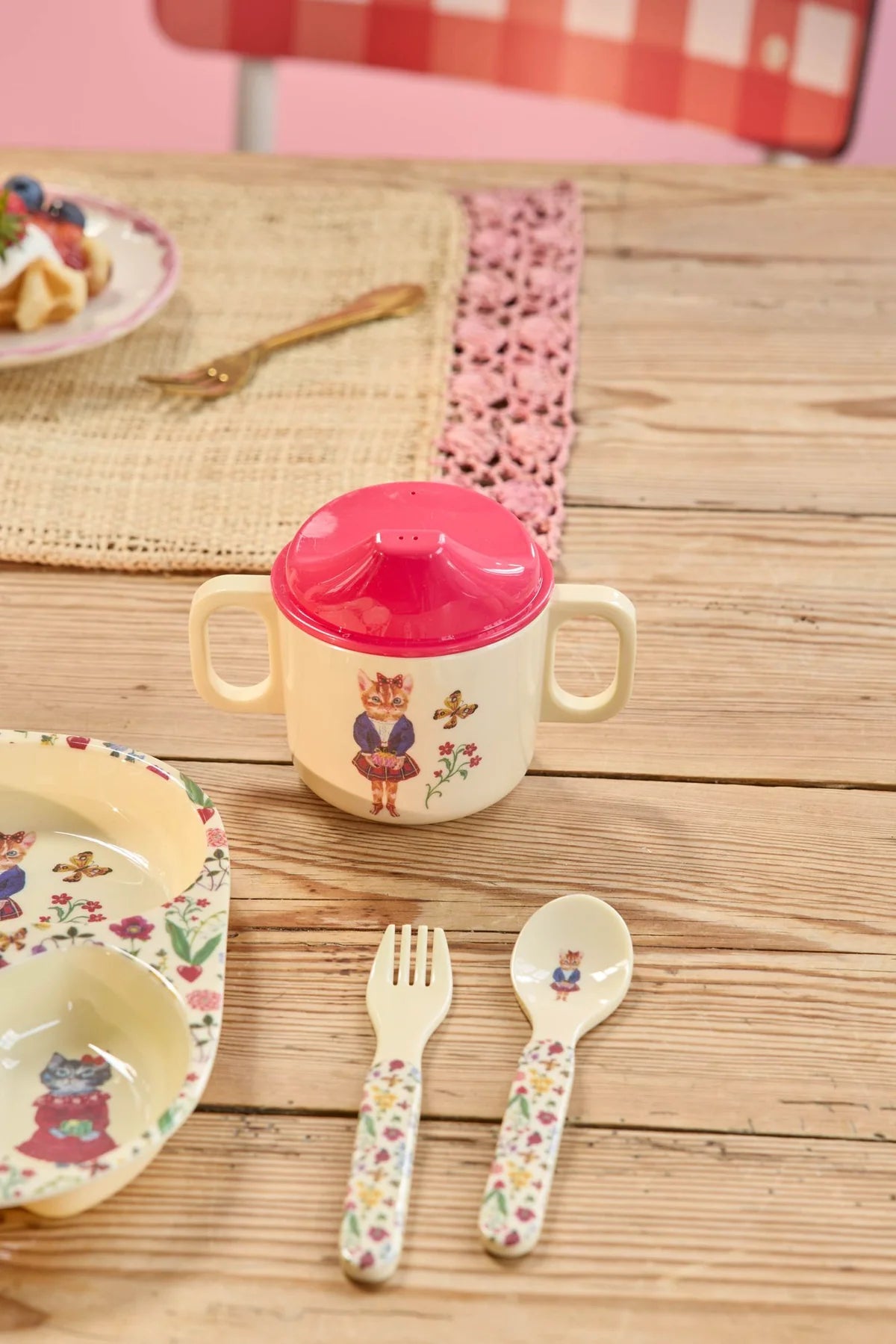 RICE Denmark | Baby Dinner Set – Cream – Nathalie Lété Vol. 2 – Gift Box in Melamina