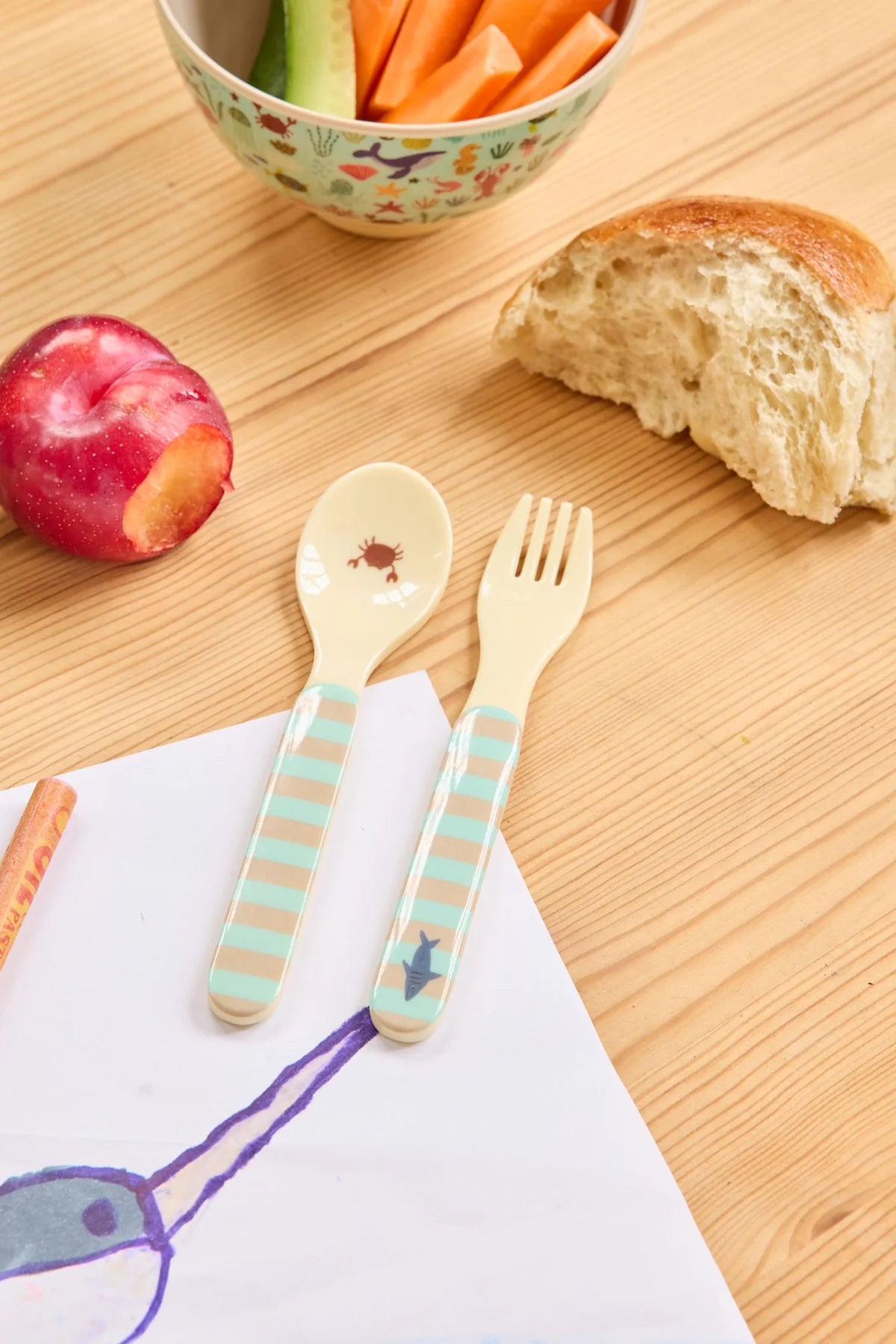 RICE Denmark | Baby Dinner Set – Cream – Nathalie Lété Vol. 2 – Gift Box in Melamina