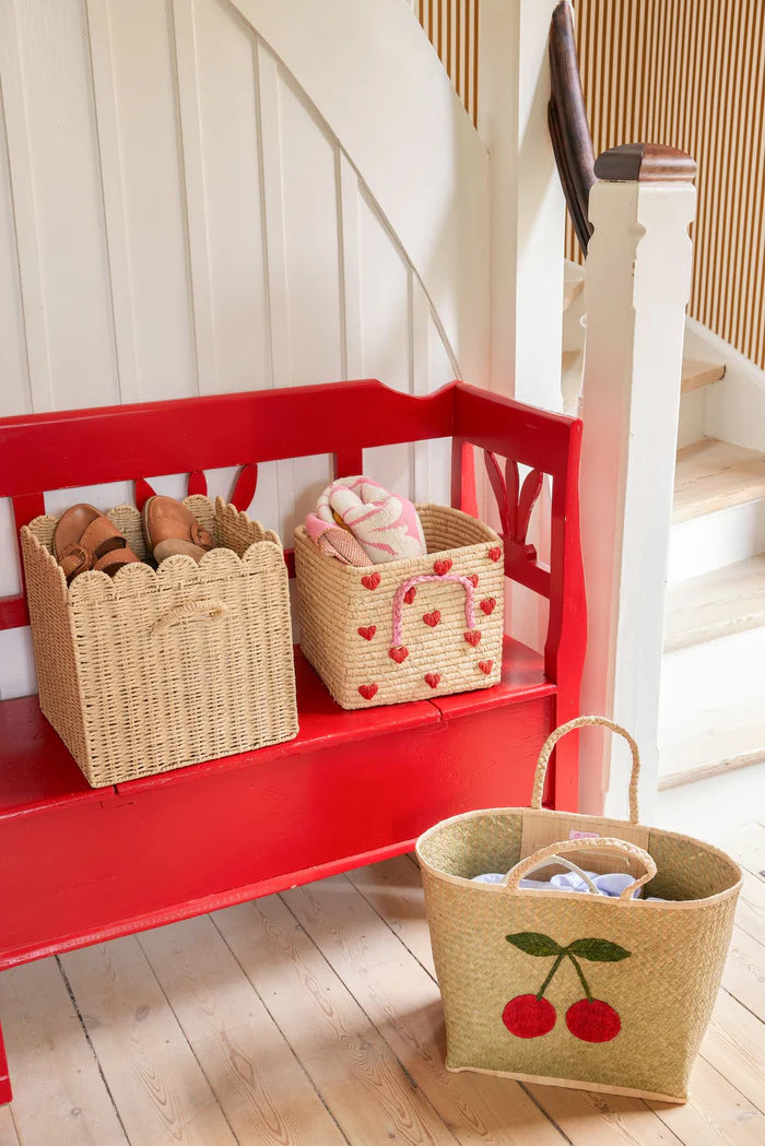 RICE Grande Borsa in Rafia Naturale Big Cherry – Fatta a Mano - IN ARRIVO