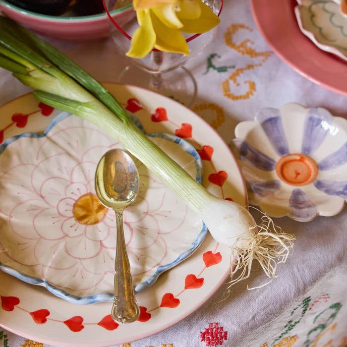 RICE Piattino in Ceramica a Fiore Lavanda Dipinto a Mano - IN ARRIVO