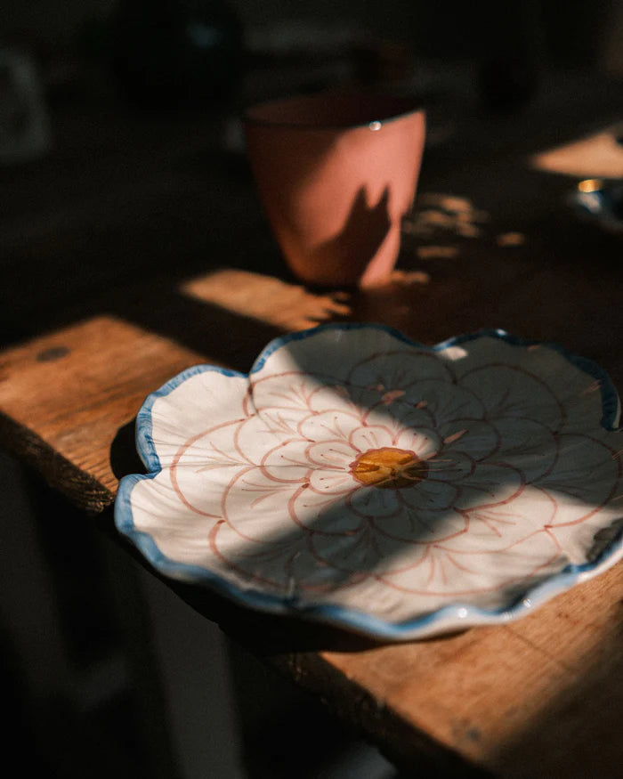 RICE Piattino in Ceramica a Fiore Lavanda Dipinto a Mano - IN ARRIVO