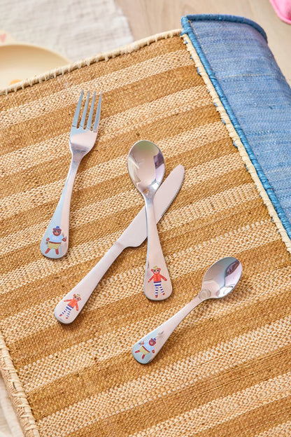 Posate per bambini in Acciaio Inossidabile  blu -RICE
