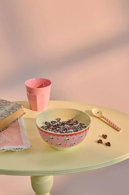 RICE Ciotola in Melamina Snoopy & Woodstock – Rosa