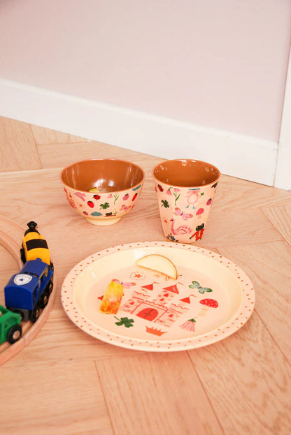 RICE Bicchiere in melamina Fairytale  rosa - Medium