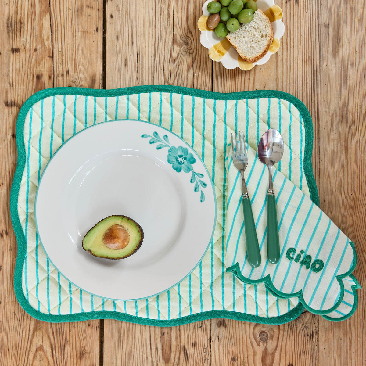 Tovaglietta Americana in Cotone Verde – Rice Denmark