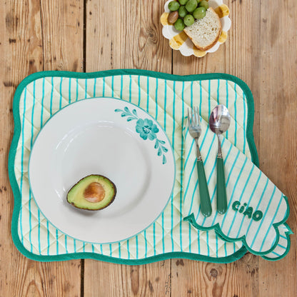 Tovaglietta Americana in Cotone Verde – Rice Denmark