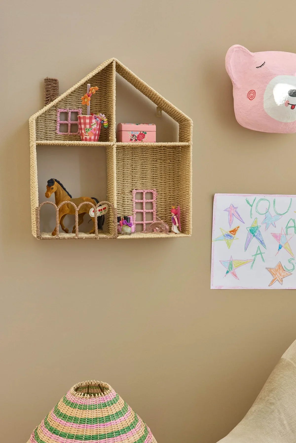 Mensola a forma di casetta Rice Denmark – Rosa