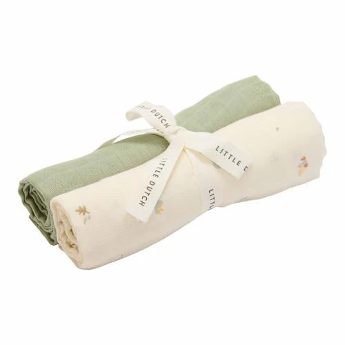 LIttle Dutch Set Due Mussoline 70 x 70 cm - Forest Treasures - Apple Pie