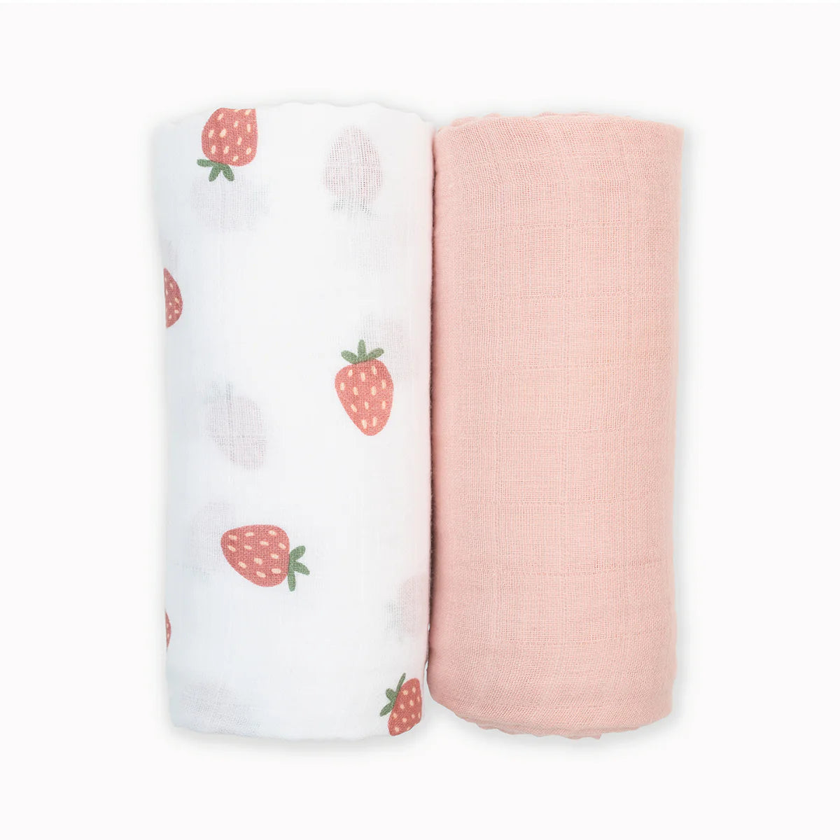 Set di 2 Copertine Swaddle 100 x 100 cm 100% Cotone - Fragole - Apple Pie