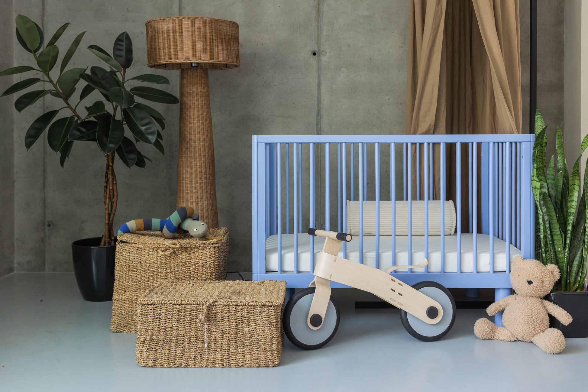 Lettino con le sbarre Nox Cot - Azzurro - Apple Pie