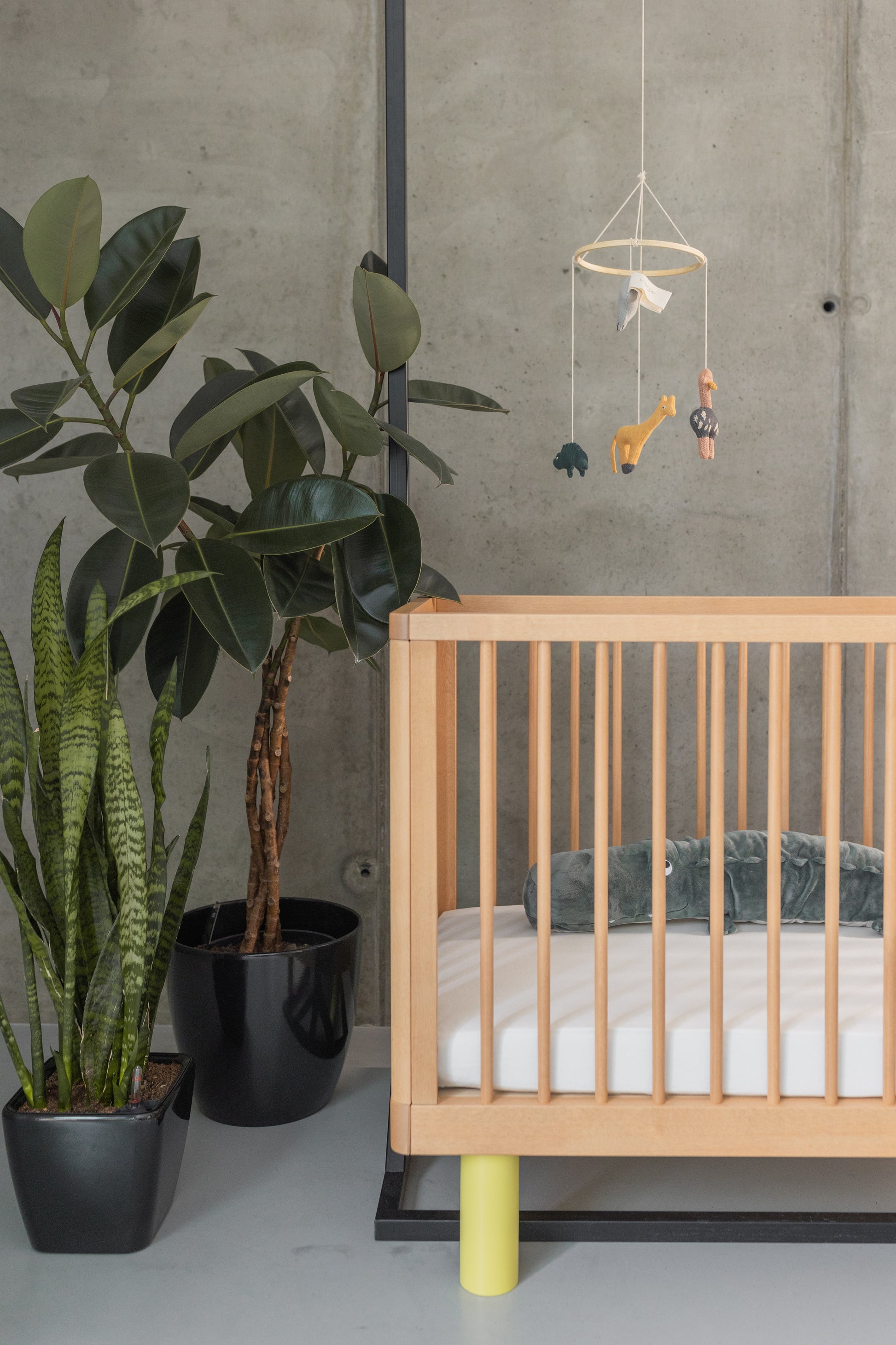 Lettino con le sbarre Nox Cot - Legno Naturale e Giallo - Apple Pie