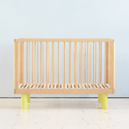 Lettino con le sbarre Nox Cox - Legno Naturale e Giallo - Apple Pie