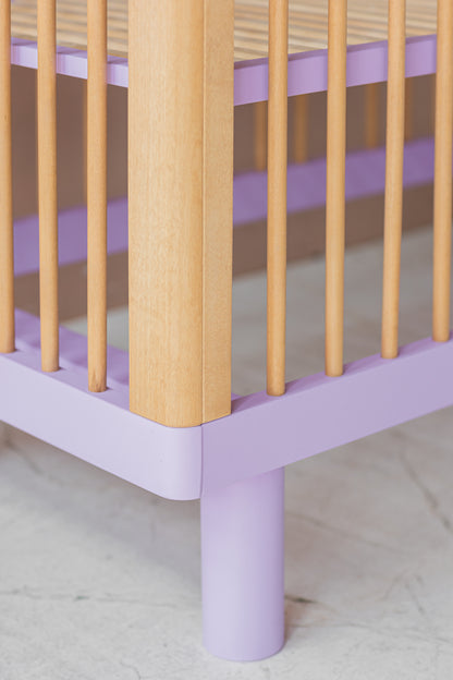 Lettino con le sbarre Nox Cox - Legno Naturale e Lavanda - Apple Pie