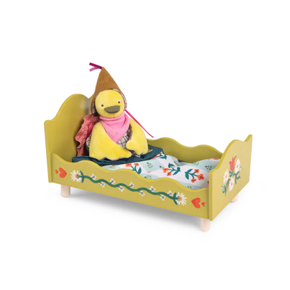 Moulin Roty – Letto in Legno con Biancheria – Collezione Les Minouchkas