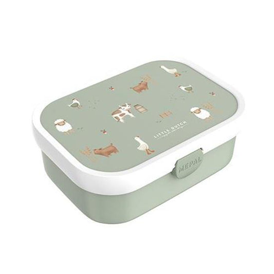 Little Dutch Lunch Box con divisori - Little Farm - Con bento box removibile - Apple Pie