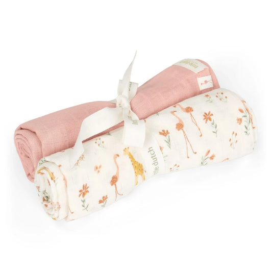 Little Dutch Set Due Mussoline 70x70 cm - Blooming Safari