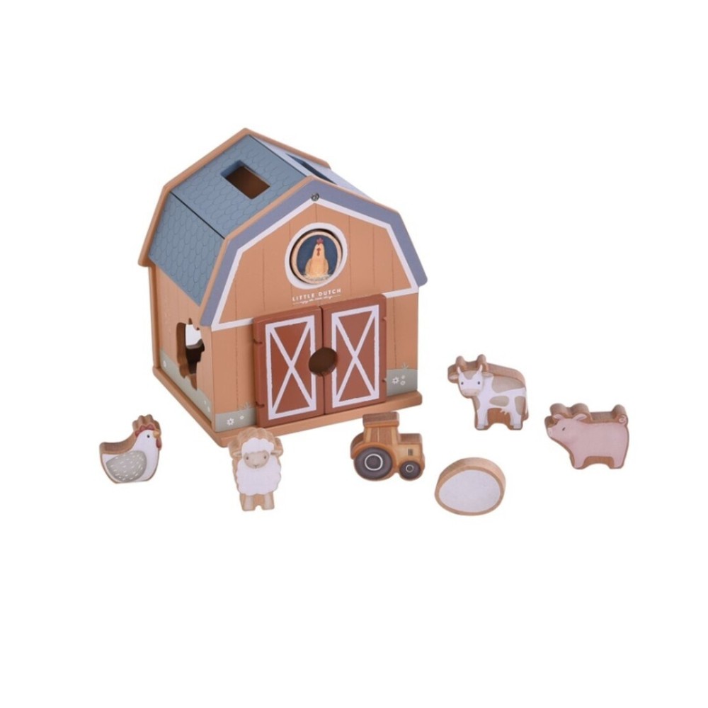 Little Dutch Cubo con Forme ad Incastro - Little Farm - Apple Pie