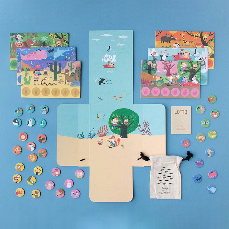 Gioco Educativo Bambini Londji Habitats Lotto – Animali del Mondo (3+ Anni)