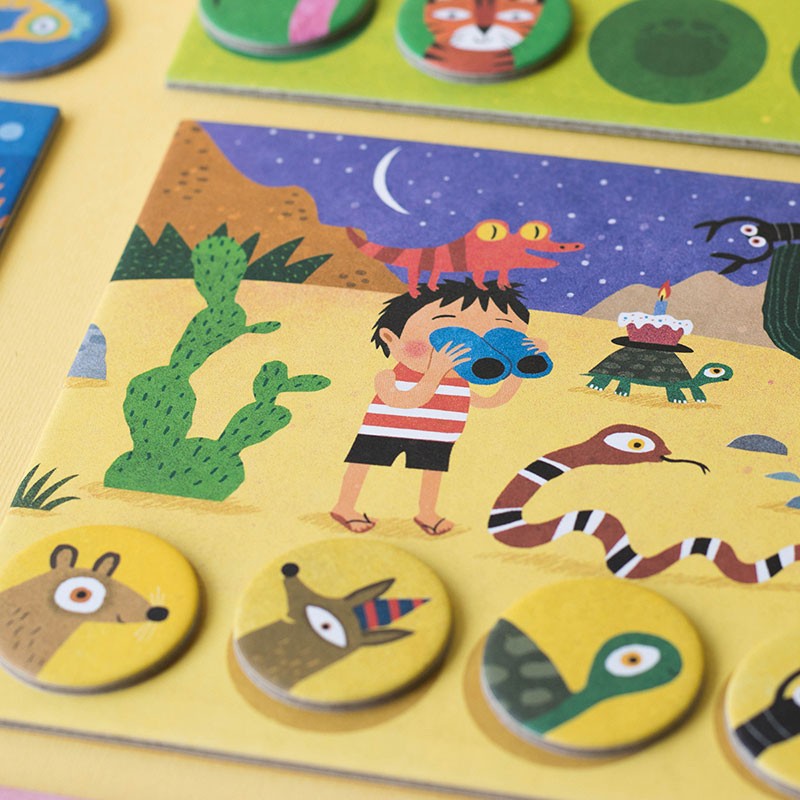 Gioco Educativo Bambini Londji Habitats Lotto – Animali del Mondo (3+ Anni)