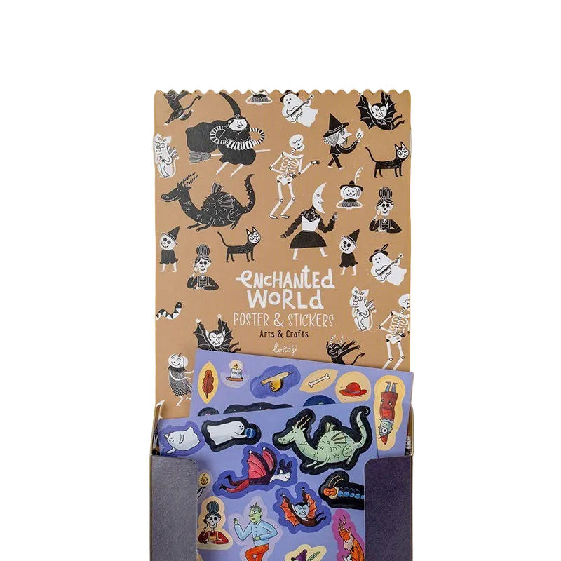 Londji Enchanted Castle – Poster con 152 Stickers 3+