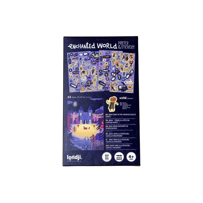 Londji Enchanted Castle – Poster con 152 Stickers 3+