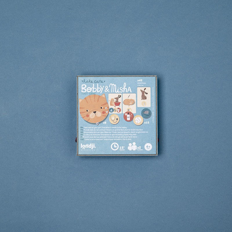 Gioco di Memoria Londji Tiny Game Bobby & Misha – Prendersi Cura degli Animali (4+ Anni)