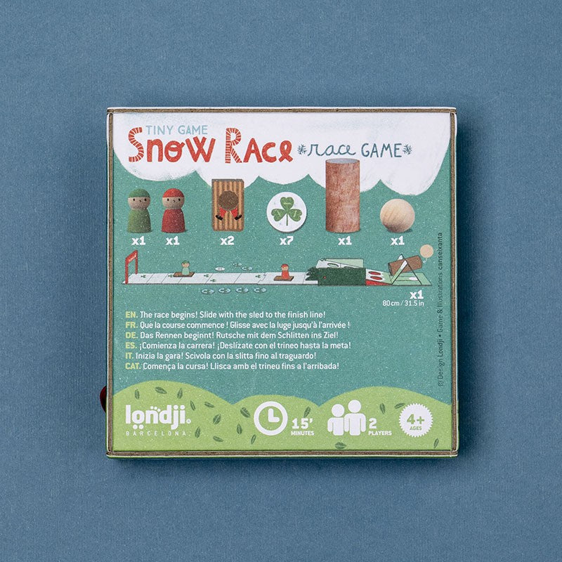 Gioco da Tavolo Londji Tiny Game Snow Race – Gara sulla Neve (4+ Anni, 2 Giocatori)