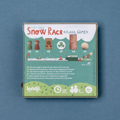 Gioco da Tavolo Londji Tiny Game Snow Race – Gara sulla Neve (4+ Anni, 2 Giocatori)