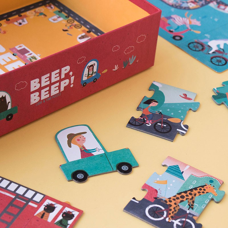 Londji – Puzzle Pista e Macchinine Beep Beep! – Puzzle 48 pezzi 3/6 anni