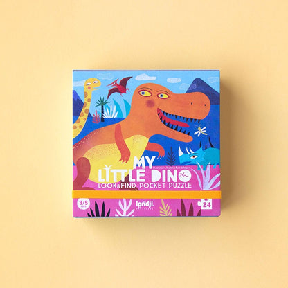 Londji Puzzle Tascabile My Little Dino – 24 Pezzi | Look & Find