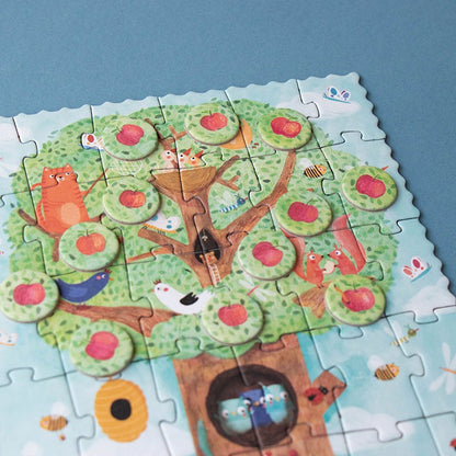 Puzzle Tascabile Londji Pommier – Imparare a Contare con gli Animali (36 Pezzi, 4+ Anni)