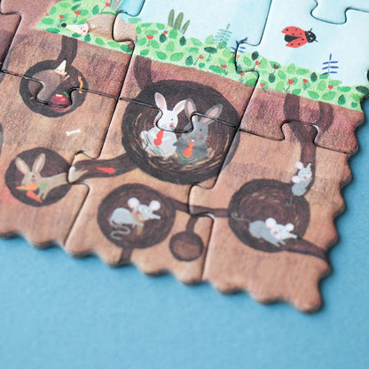 Puzzle Tascabile Londji Pommier – Imparare a Contare con gli Animali (36 Pezzi, 4+ Anni)