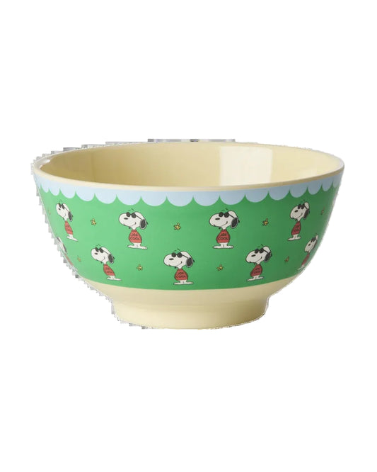 RICE Ciotola in Melamina Medium - SNOOPY Verde