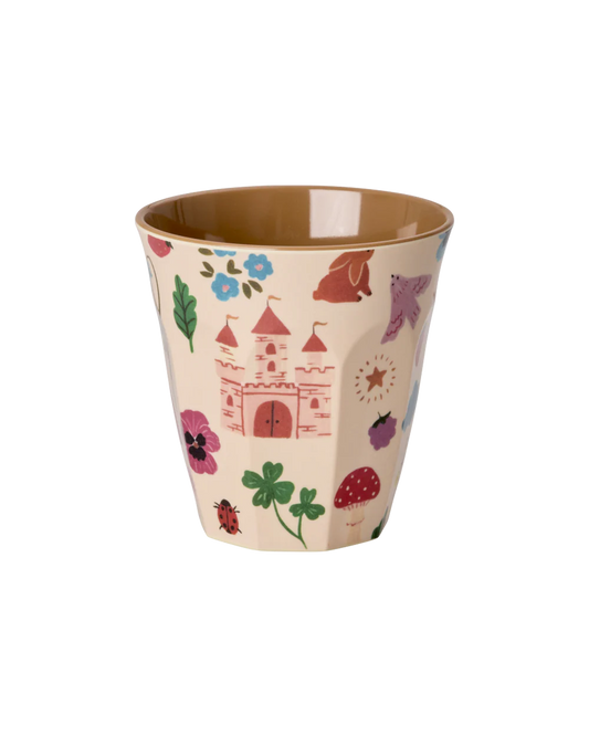 RICE Bicchiere in melamina Fairytale  rosa - Medium