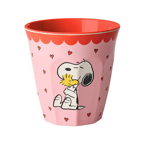 Bicchiere RICE Snoopy rosa in melamina da 250 ml