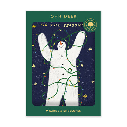 Ohh Deer Biglietto di Auguri - Natale Card Set - Set da 9 biglietti - Apple Pie