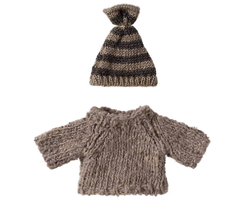Maileg Maglione e Cappello in Maglia - Fratello o Sorella Maggiore - Apple Pie