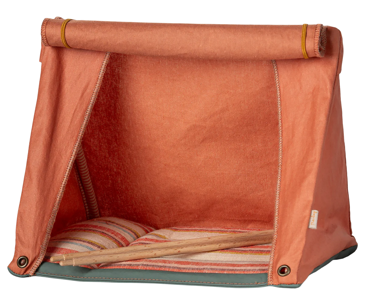 Maileg Tenda da Campeggio per Topolini Happy Camper - arancione - Apple Pie