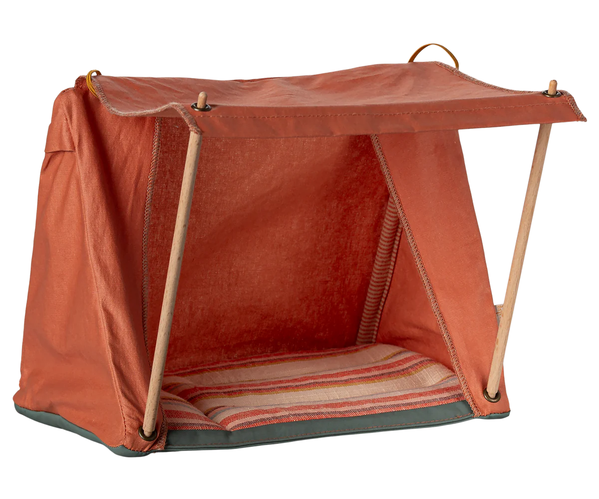 Maileg Tenda da Campeggio per Topolini Happy Camper - arancione - Apple Pie