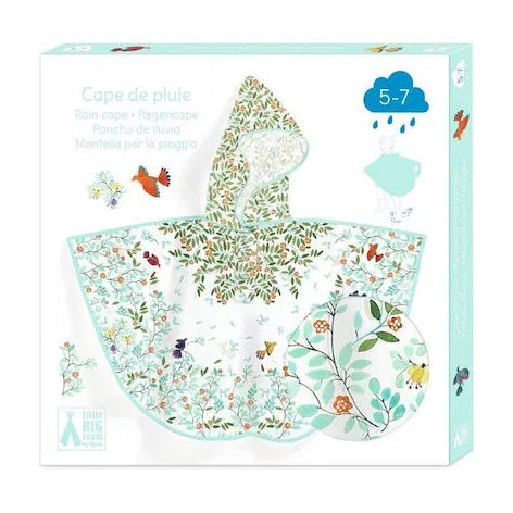 Djeco Mantella Antipioggia con Cappuccio – Foliage – Large 5/7 Anni