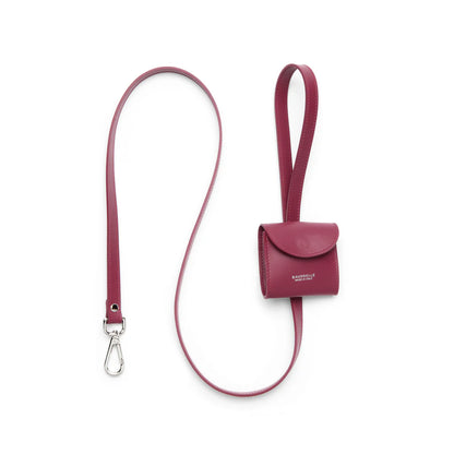 Guinzaglio Minimal in Pelle con Porta Sacchetti Integrato Baurdelle Made in Italy